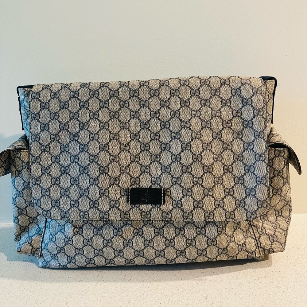 Gucci Ophidia printed coated-canvas diaper bag
